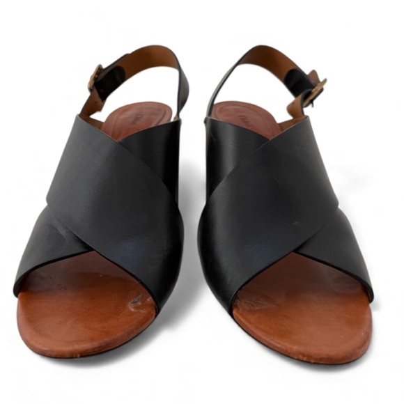 Chloe Criss Cross Black Sandals -size 40 (9.5-10) - Picture 2 of 6